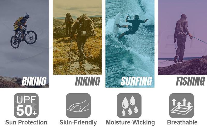 RODEEL 902 Long Sleeve Shirts Men UPF 50+ Sun UV Protection Lightweight Quick Dry Moisture Wicking Breathable Cooling Activewear for Outdoor Sport Gym Workout Hiking Camping Running Fishing Boating Construction Landscaping, Holiday Gift