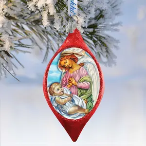 Angelic Touch Drop Glass Ornament by G. DeBrekht - Nativity Holiday Decor - 757-022R