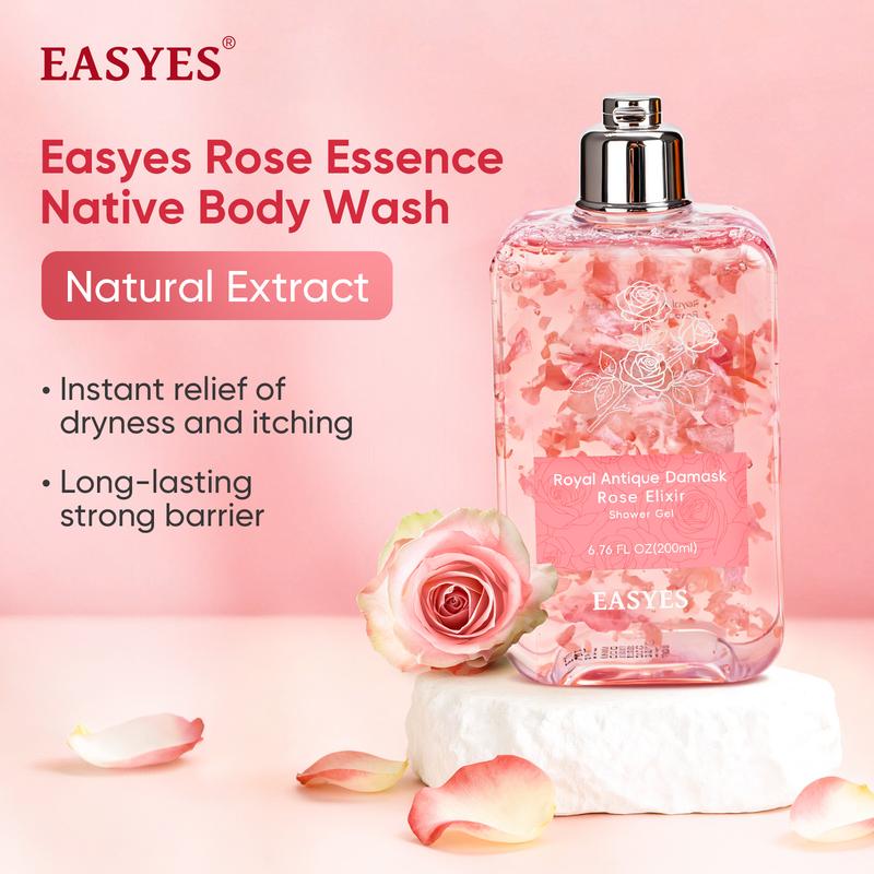 Easyes Royal Antique Damask Body Wash with rose petals and bulgarian rose oil for women and men