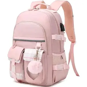 Laptop backpack with USB port - an ideal choice for returning to school in 2025, college, work, nursing, travel, diaper bags, and carrying with you