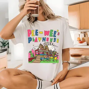 [SALE UP TO 30%] Pee Wee Herman Playhouse Vintage TV Show Unisex T-shirt, Retro 80s TV Show Tee, Classic Comedy Graphic Shirt, Nostalgia Vintage Tee, Pop Culture Fan Gift, Streetwear Graphic Tee, Throwback 80s Shirt