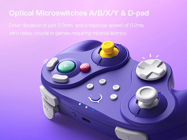 NYXI Warrior Purple Wireless Gaming Controller for Switch / PC / Mobile – Bluetooth Gamepad with Back Buttons & Vibration