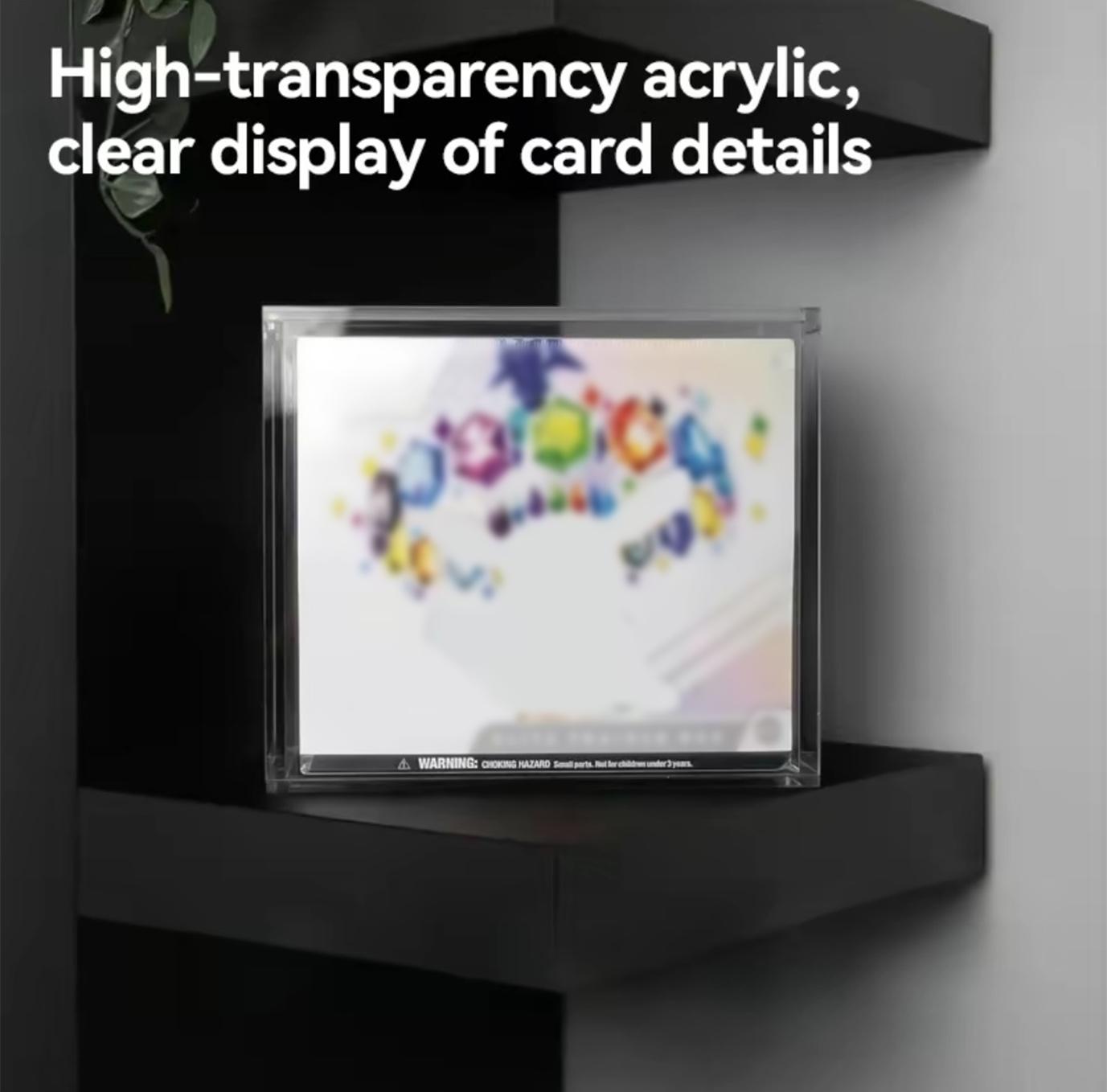 5MM Thick Clear Acrylic ETB & Booster Card Storage Box,Dustproof Anime Toploader Cards Display Box,Transparent Acrylic Trading Card Box,Desktop Anime Card Display Box,Must-Have ETB Storage,TikTok Viral Trading Card Display