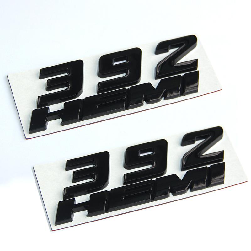 392 Side Emblem Badge Set Fits Dodge Challenger Charger Replacement (Black/Red) 2-Pack