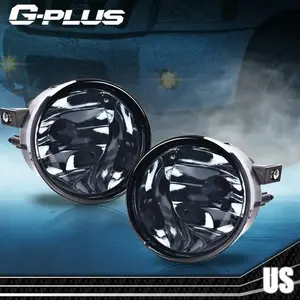 Smoke Lens Bumper Fog Lights w/ Bulbs Fit For 04-15 Nissan Titan/05-07 Armada G-PLUS