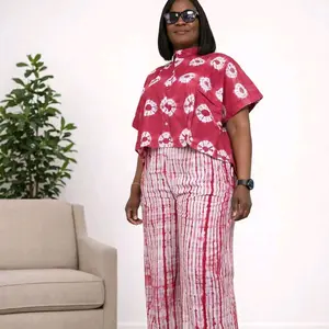 Adire Crop Top Set -  crop top and palazzo