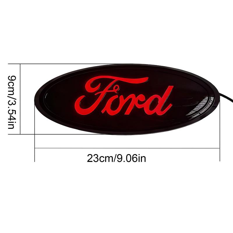 For Ford Emblem, Dynamic & Static LED Emblem Light,  Front Grille Dynamic Emblem for F150F250, Fits23*9cm/9.06*3.54in,Truck Accessory