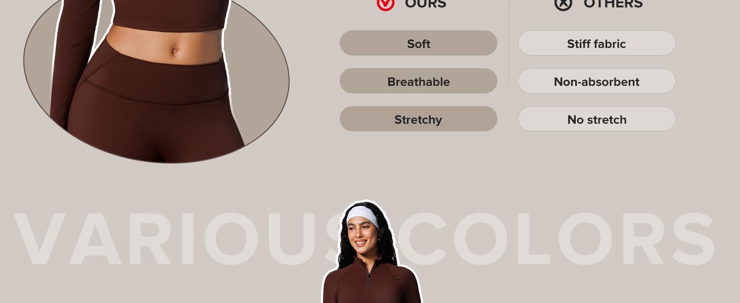 BRXL【Discount for live】Womens Half Zip Cropped Jacket BBL Workout Jacket Lightweight Athletic Pullover Sculpting Fit Ribbed Trim Running Yoga Gym Wear Moisture Wicking Stretch Fabric for Training-brxl-1