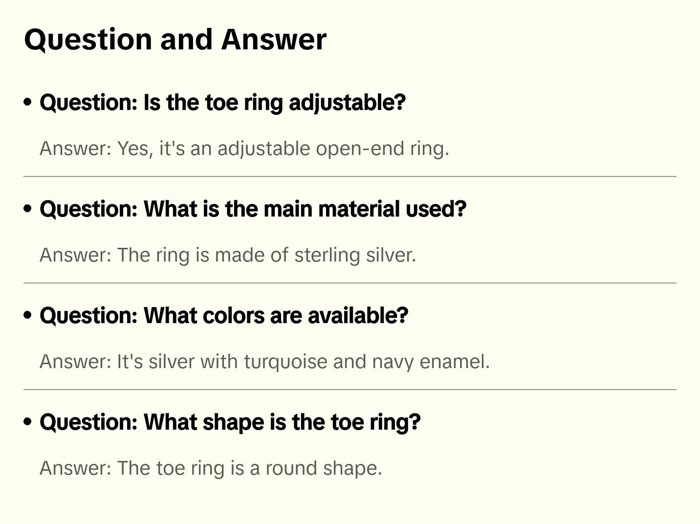 Enameled Circle Shape Toe Ring