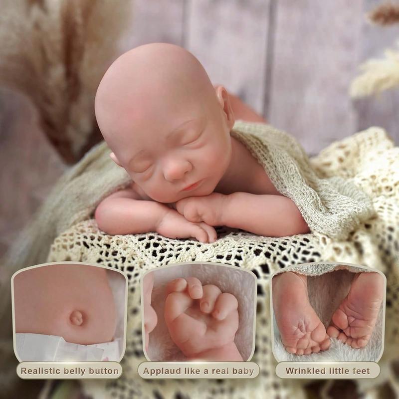 BABESIDE Full Body Silicone Reborn Baby Dolls - 16 Inch (Weight 4 lb) Weighted Full Silicone Realistic-Newborn Baby Doll Real Life Baby Dolls with Complete Accessories & Gift Box