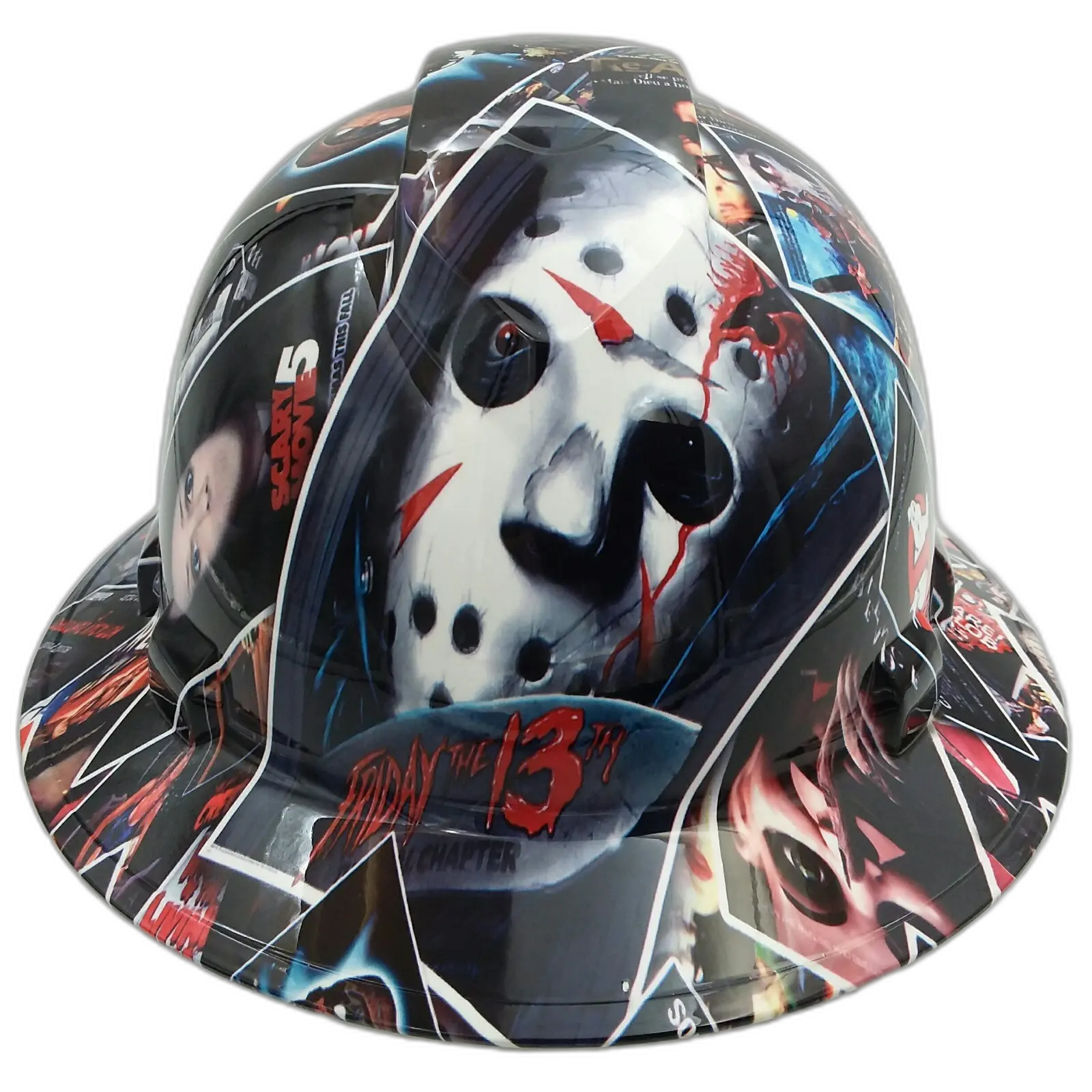 Horror Movie Poster Bomb - Custom Hydro Dipped Hard Hat
