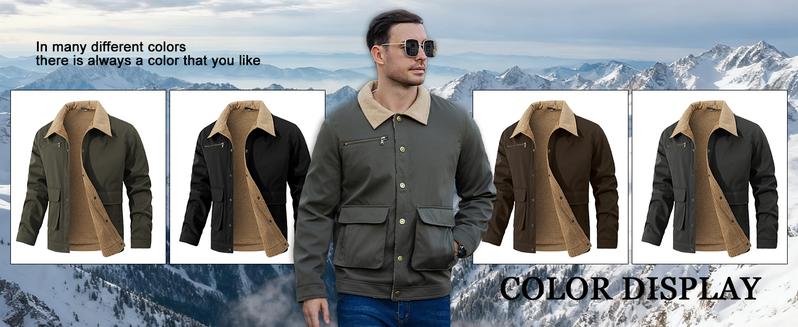 Zaitun Men's Winter Jacket Lined Sherpa Warm Trucker Coat with Multi Pockets for Cold Days Stylish & Functional Menswear TikTokShopBlackFriday Zaitun Men's Winter Jacket Lined Sherpa Warm Trucker Coat with Multi Pockets for Cold Days Stylish & Functional Menswear TikTokShopBlackFriday