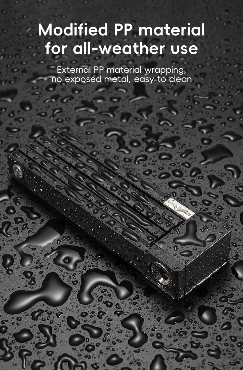 ROCKBROS Folding Bike Lock, Bicycle Lock Heavy Duty Anti Theft, Bike Locks with Mounting Bracket, Durable Alloy Scooter Lock,67 cm/26 inches