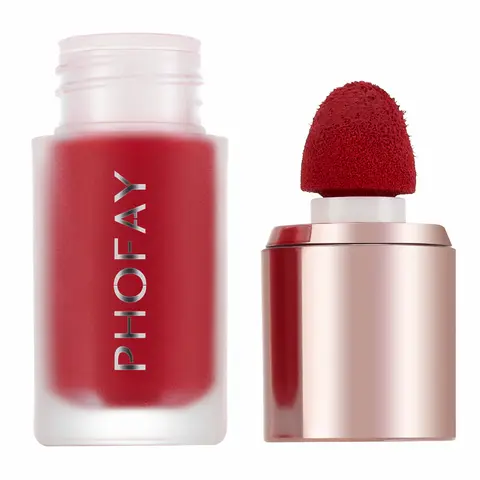 PHOFAY Liquid Blush - Sponge-Tip Ease, Radiance-Boosting, Highly Pigmented, Buildable, Weightless Formula, Brightening, Long-Lasting, Non-Toxic, Water-Resistant, Ammonia-Free, Alcohol-Free, Sunkissed Blush for All Skin Types, Soft Glam Single Item