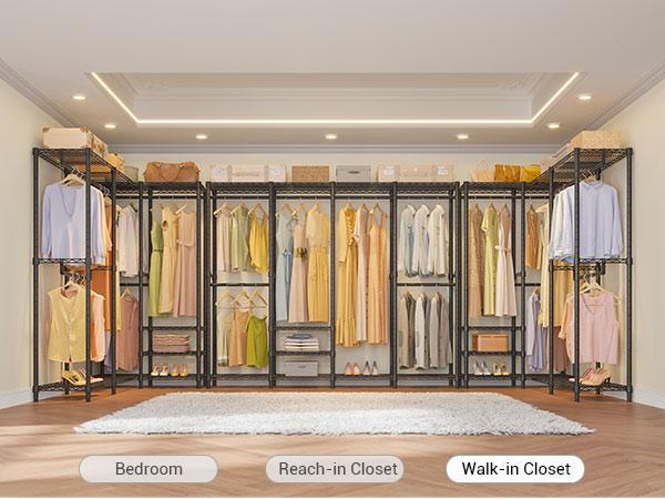 VIPEK V40 Series Heavy Duty Clothes Rack, Extra Large Freestanding Portable Closet Organizer with Hanging Rods, Max Load 1300LBS for Bedroom & Storage