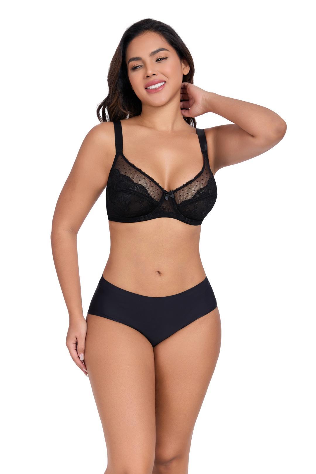 【new style】Exquisite floral lace plus size wire bra full coverage bra unpadded ultra-thin and comfortable,Unlined breathable lace lightweight bra, large size bra without padding, ultra-thin and comfortable, support sagging breasts, with wire，