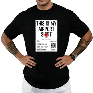 Lightweight Cotton Unisex Airport Tee – Ideal for Family Travel