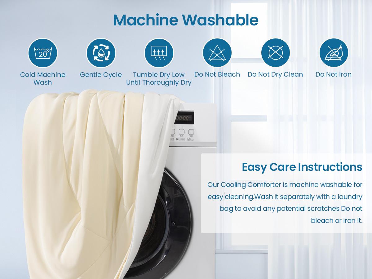 Shilucheng Queen Size Arc-Chill Cooling Comforter (90"x90"), Q-Max >0.4 Cooling Fabric, All-Season Snow Ivory Down Alternative Comforter for Hot Sleepers, Breathable Lightweight Soft Shilucheng Queen Size Arc-Chill Cooling Comforter (90"x90"), Q-Max >0.4 Cooling Fabric, All-Season Snow Ivory Down Alternative Comforter for Hot Sleepers, Breathable Lightweight Soft