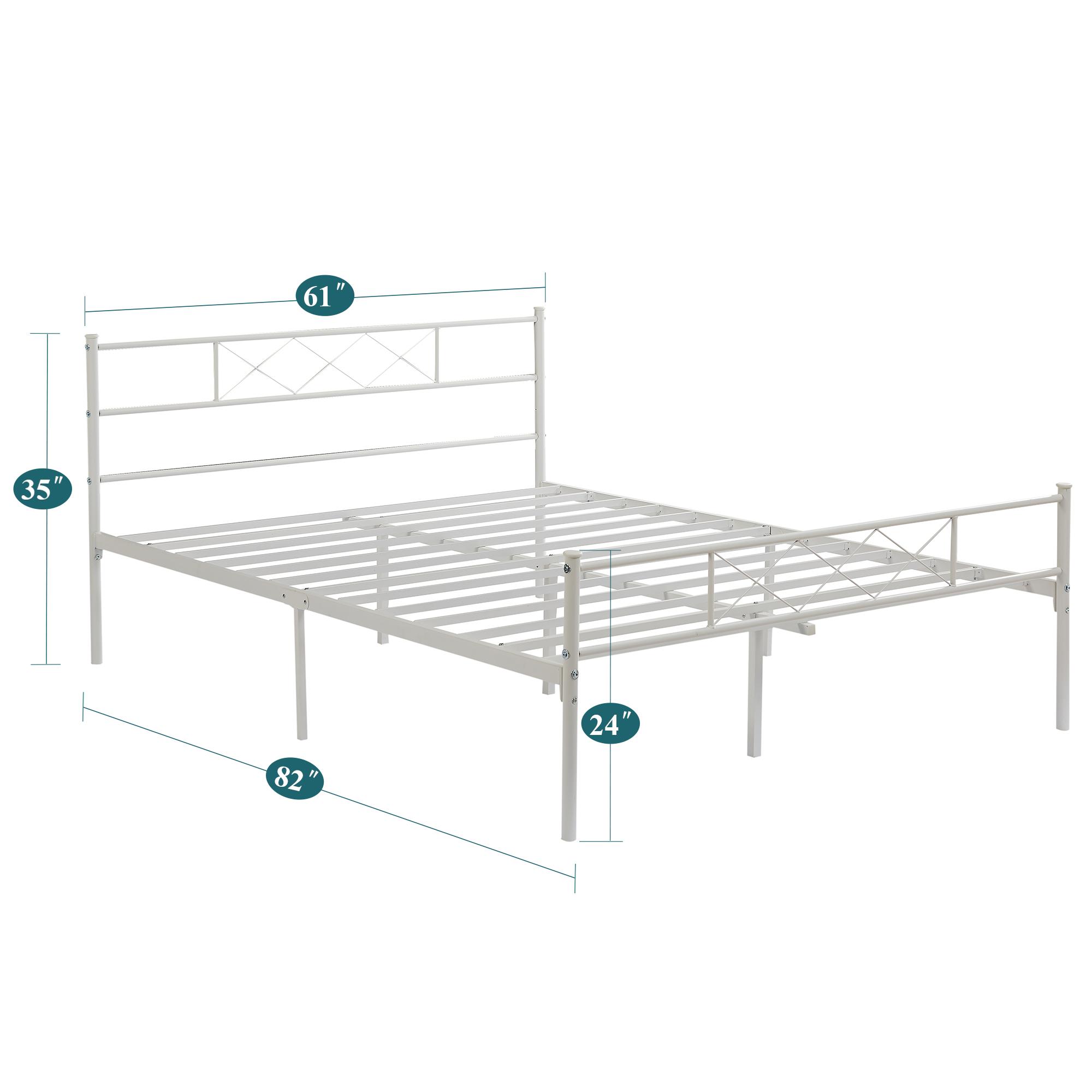 VECELO Metal Platform Bed Frame with Headboard & Footboard - Twin/Full/Queen/King Size, Sturdy Construction, No Box Spring Needed VECELO Metal Platform Bed Frame with Headboard & Footboard - Twin/Full/Queen/King Size, Sturdy Construction, No Box Spring Needed