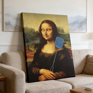 A Mona Lisa poster featuring a stylish insect theme, perfect for homes, offices, living rooms, bedrooms, kitchens, and other home décor.