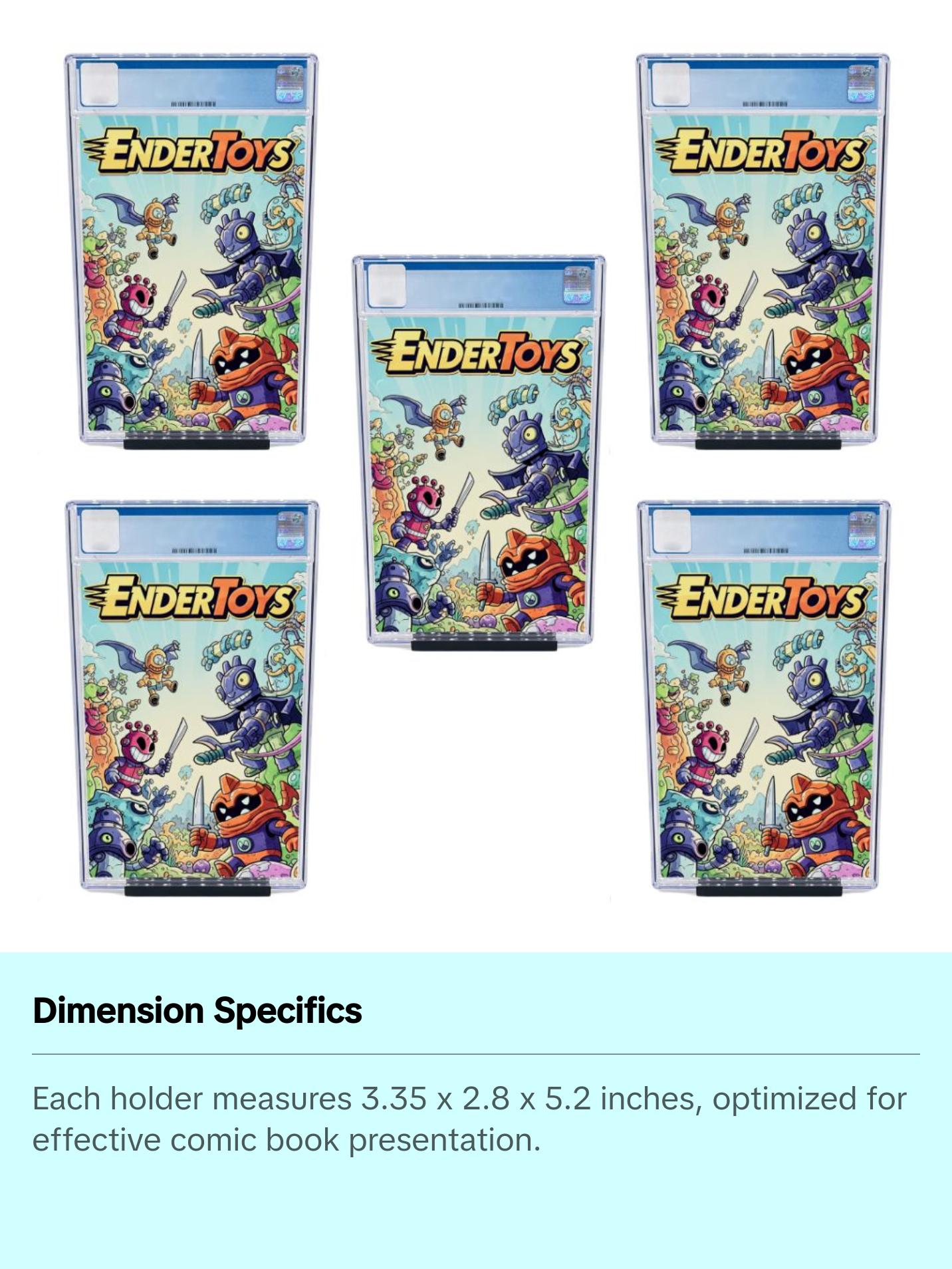 Graded Comic Stand Holder Displays (5 Pack), Comic Book Collectible Showcase