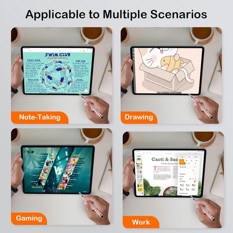 3-Pack Tablets Stylus Pen for All Touchscreen with Precision Disc Tip, 2-in-1 Universal Stylus Compatible with Android, iOS, and Phone– Perfect for Writing, Drawing, and Note-Taking