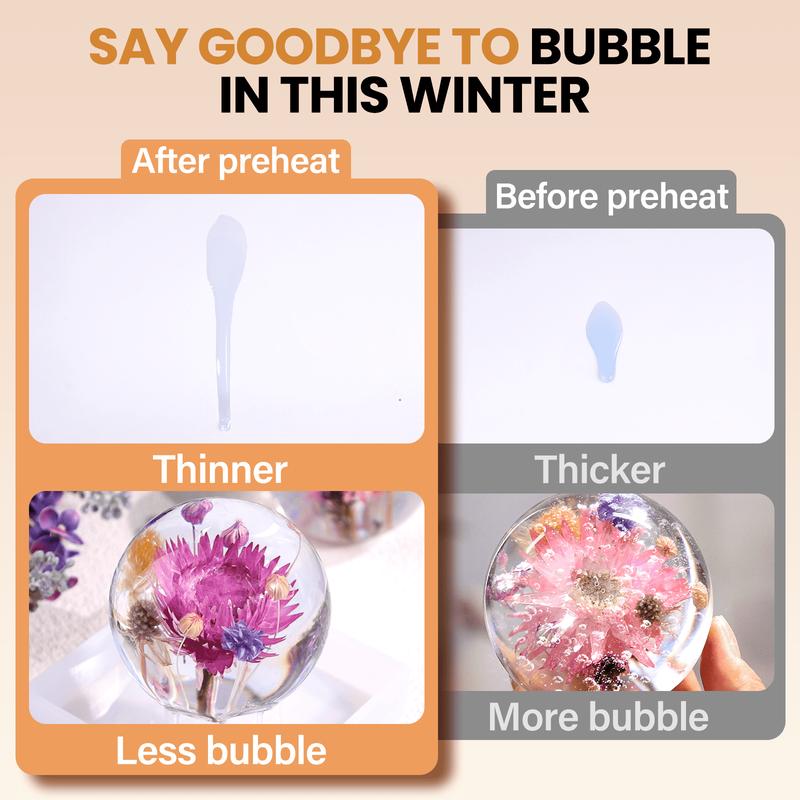 Auto Resin Preheater, Accurate Temp Control Resin Warmer, with LCD Display, Timer, Reduce Bubble and Thins Viscosity, for 8,16,32oz Epoxy Résin, UV Résin, Silicone Rubber- LET'S RESIN