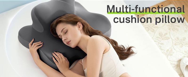 SONORO KATE Ergonomic Cervical Pillow for Neck & Shoulder Pain Relief Contour Memory Foam with Armrest Multi-Position Support for Side Back Stomach Sleepers Orthopedic Hollow-Center Odorless High-Density Foam Machine Wash SONORO KATE Ergonomic Cervical Pillow for Neck & Shoulder Pain Relief Contour Memory Foam with Armrest Multi-Position Support for Side Back Stomach Sleepers Orthopedic Hollow-Center Odorless High-Density Foam Machine Wash