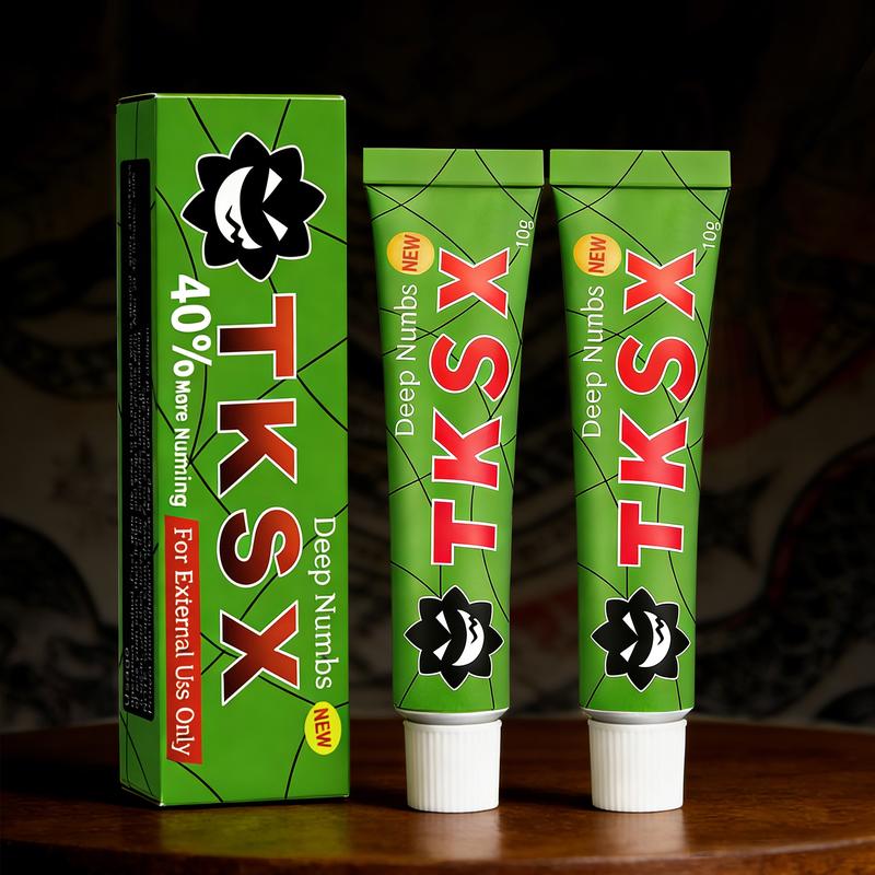 TKSX Tattoo Numbing Cream, Relief Cream for Laser Removal, Waxing, Eyebrow Threading, TKTX Tattoo External Cream (10g*2pcs)