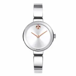 Movado Silver Stainless Steel Bracelet Women's Wristwatch