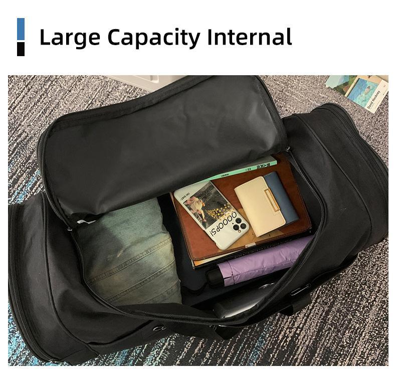 Waterproof Duffle Bag - Large Travel Duffel with Separate Shoe Storage, Lightweight Foldable Design for Workouts Hiking Business Trips Sports Backpack