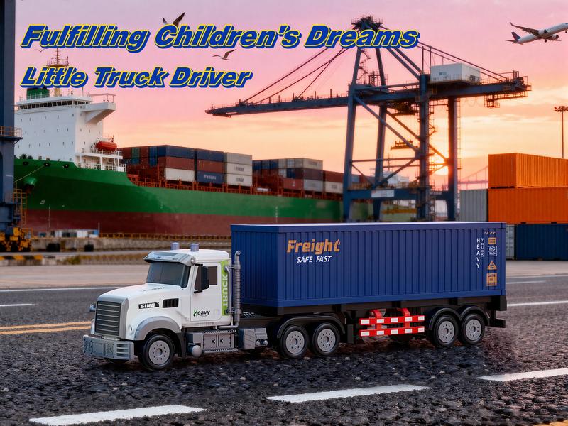 Detachable RC Truck with Container,23.6 Inch 9-Channel RC Semi Truck Toy, 1:12 Container RC Car, Van Truck with Lights & Music,Great Gift for Kids & Adult