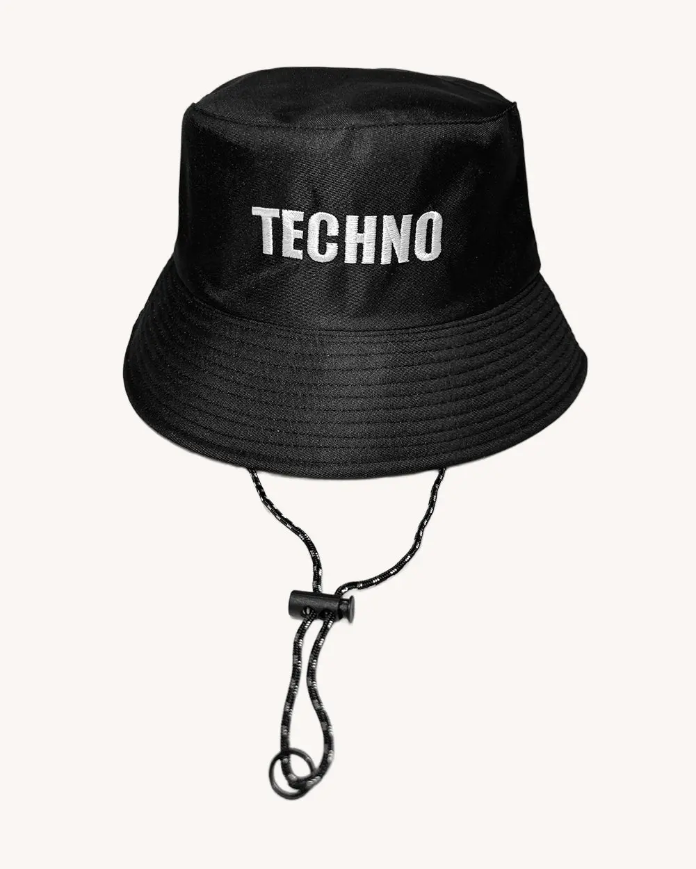 Techno Bucket Hat with Removable Wind Cord