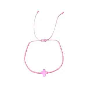 Bohemian Beaded Crosses Alloy Wristband Adjustable Unisex Fashion Gifts