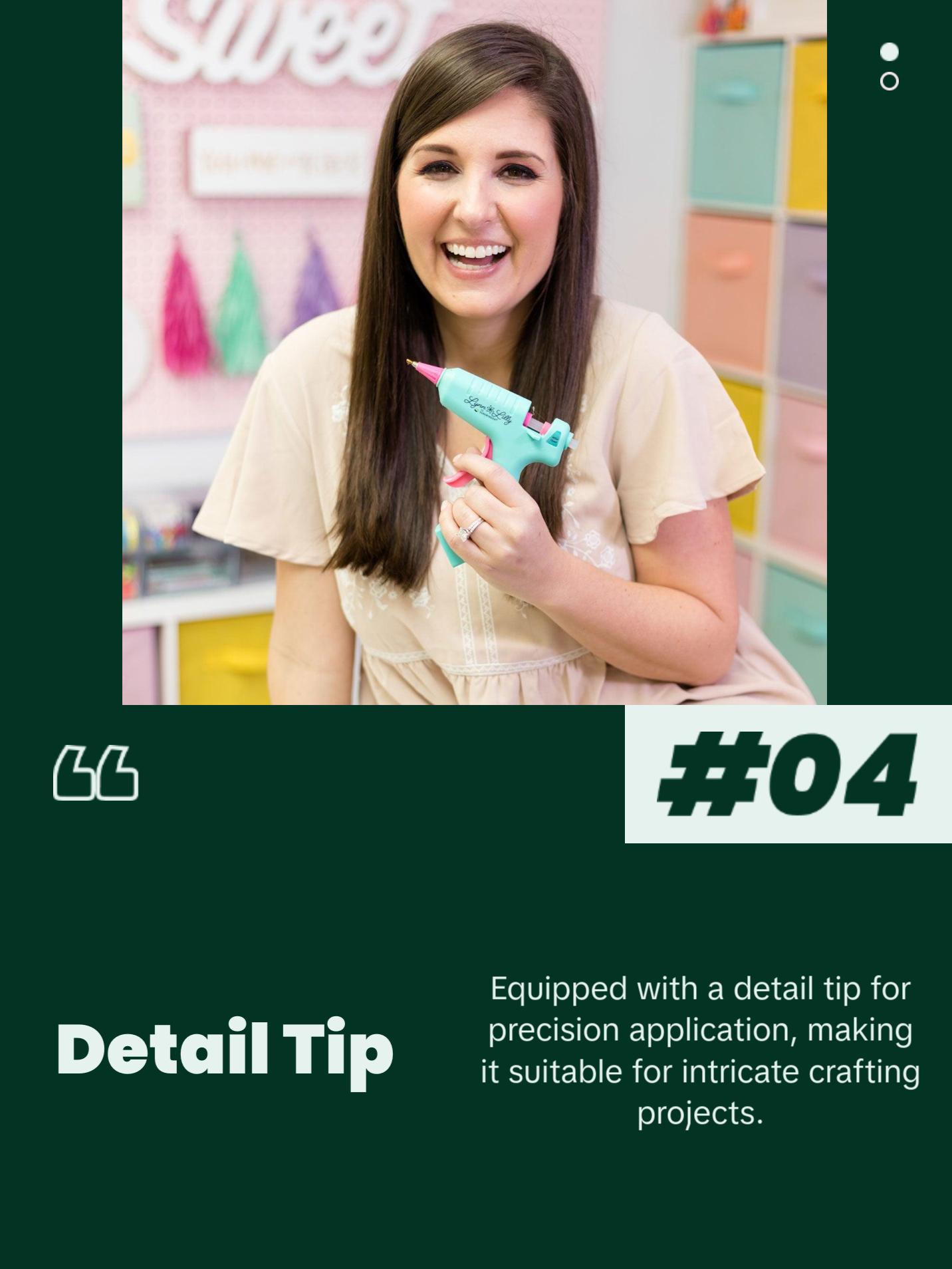 Surebonder x Lynn Lilly Edition Cordless/Corded Detail Tip Mini Glue Gun Kit with All Purpose, Color, Glitter, and Fabric Glue Sticks