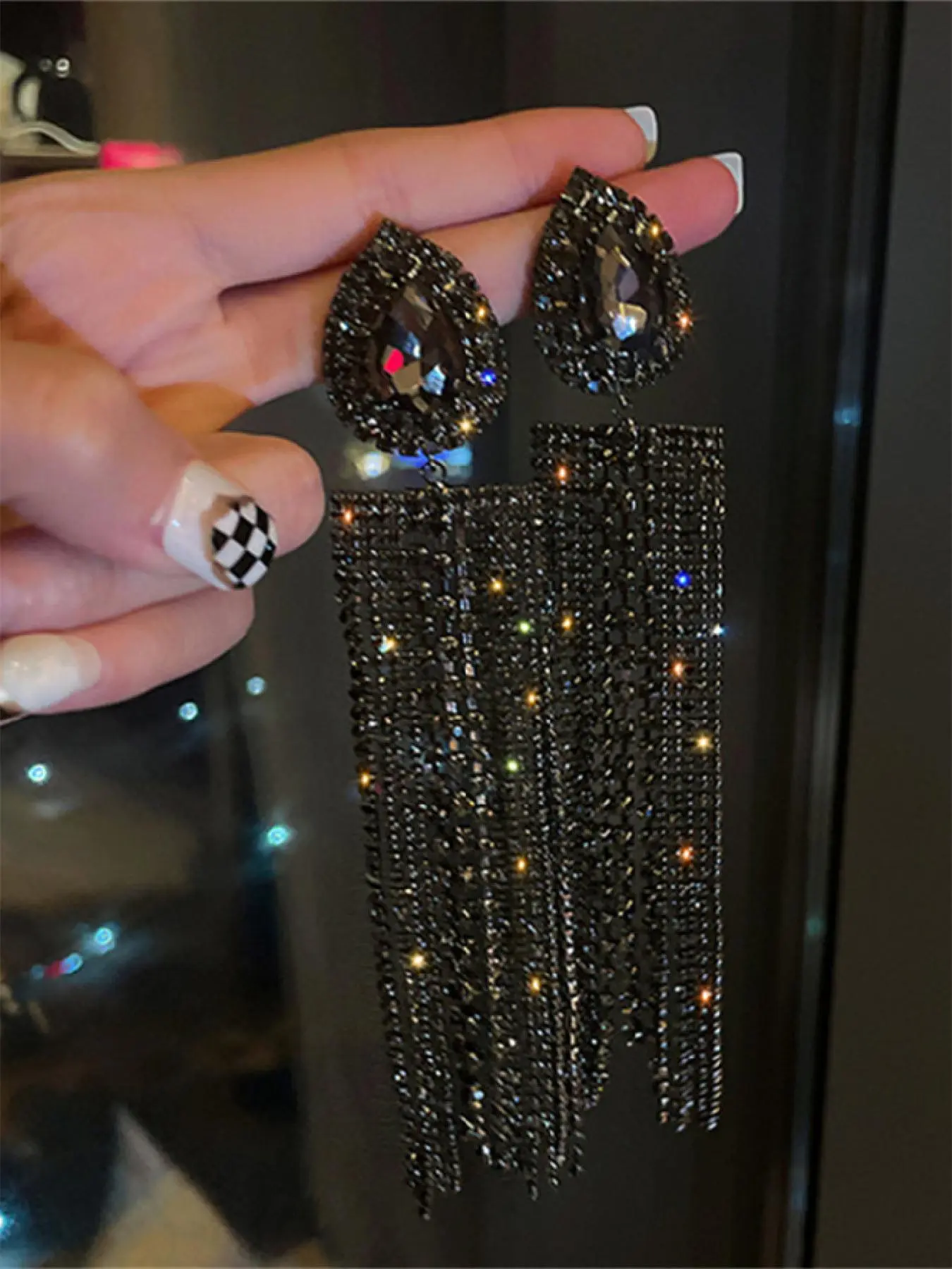 Artificial Crystal Decor Earrings, Ear Crystals, Fashion Jewelry for Party, Daily Clothing Decor, Trendy All-match & Exquisite Jewelry for Birthday Gift, Shining Earrings, Fashionable Earrings, Ear Accessories