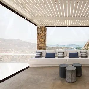 Clear Heavy-Duty Waterproof Tarp 10x13FT /Transparent Tarpaulin with Grommets for Outdoor Gazebo, Wedding Canopy, Tent Sidewalls, Plant & Furniture Cover