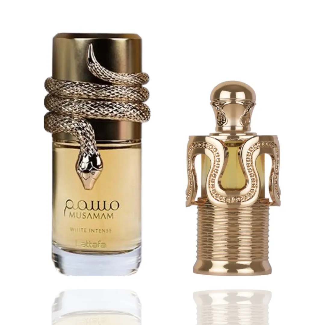 Lattafa Attar Maitha & Musamam White 2-Piece Unisex EDP Spray Bundle - Sandalwood, Elegant Floral, Floral Citrus Notes, Bridal Vibe, Floral Sweet Perfume, Elegant Floral Fragrance