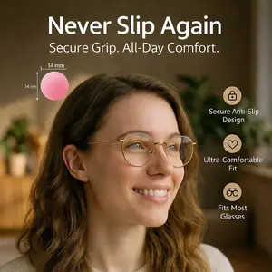 26-Pack Silicone Eyeglasses Retainers, Soft No-Slip Bean-Shaped Ear Grips for Glasses & Sunglasses