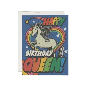 Unicorn Queen Birthday Card