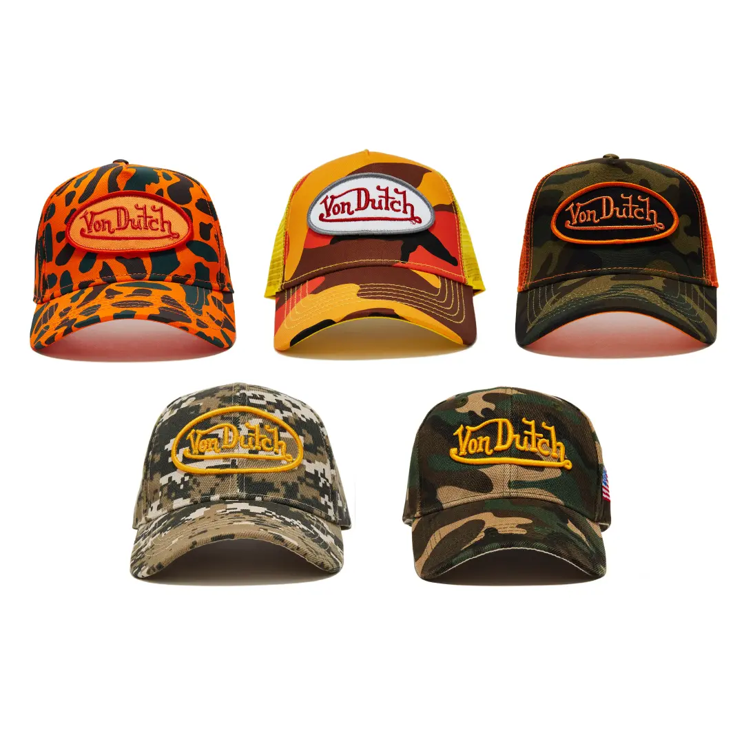 Von Dutch 'Camo Print' Trucker Hats  – All Styles