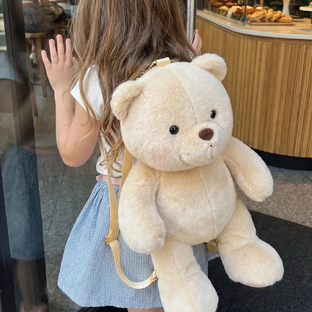 Getahug Billy Bear Backpack | Soft Teddy Bear Bag for Travel & Daily Use