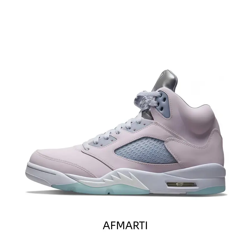 This pastel‑colored high‑top sneaker combines tender pink upper with breathable blue mesh inserts and mint‑tinted rubber bottom, soft inner padding brings long‑hour walking comfort and suits various everyday urban fashion styles.