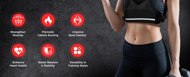 【JumpstartSale】BAGAIL Adjustable Weighted Vest, 4-10lb/12-18lb/20-32lb Rucking Vest for Women & Men with 6 Weights & Large Pocket, Weight Vest for Home Workouts, Running, Walking and Strength Training Outdoorfun