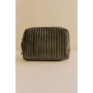 Shiraleah Logan Large Boxy Cosmetic Pouch Olive
