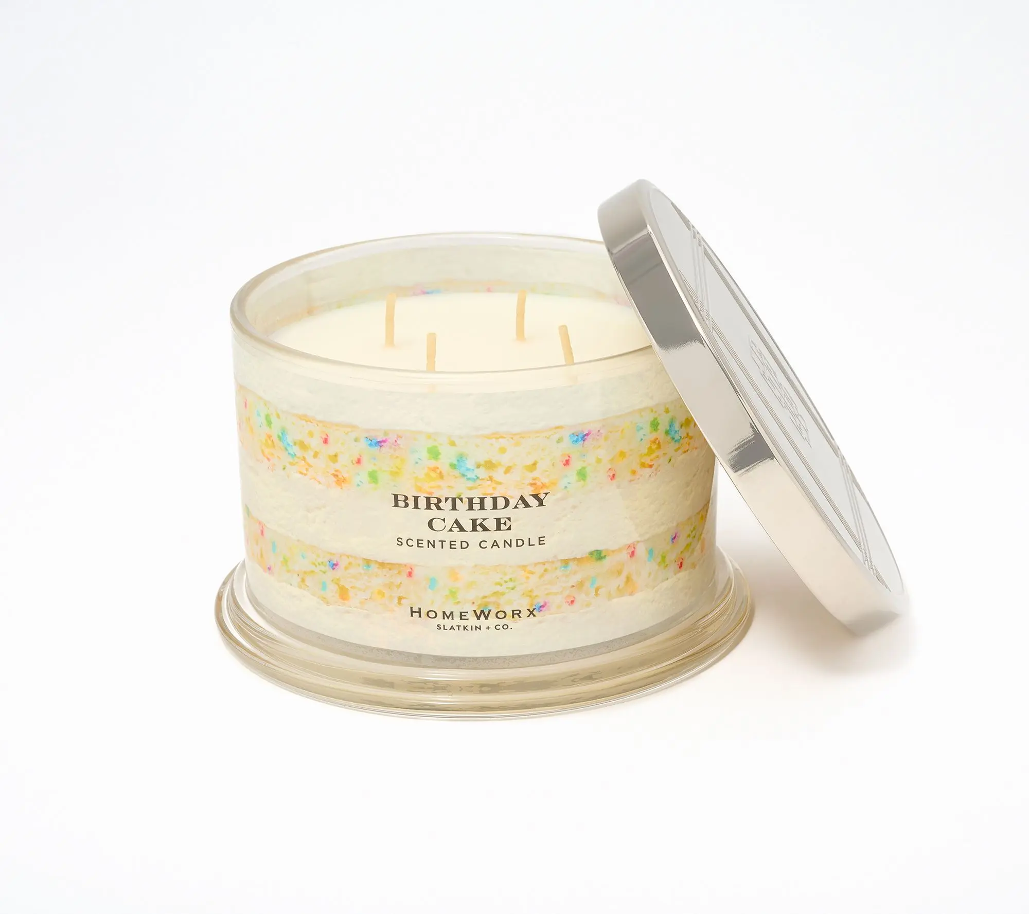 Homeworx by Slatkin + Co. S/2 18oz. Birthday Cake Candles