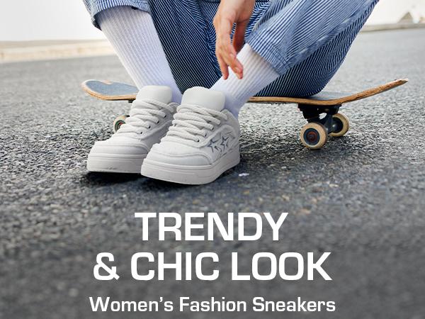 DREAM PAIRS Women's Sneakers Walking Lace-Up Comfortable Casual Rube Flat Low-Top Fashion Sneakers Shoes