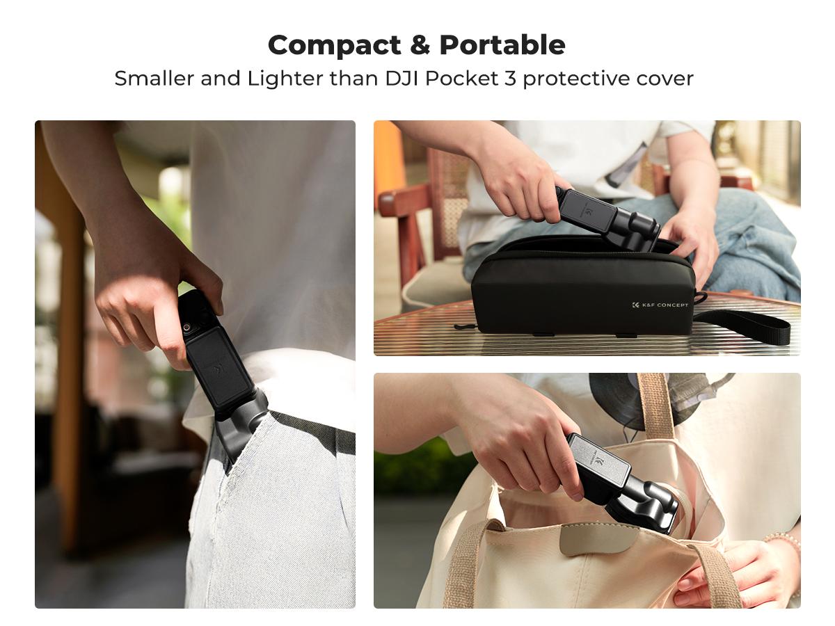K&F Concept Protective Cover Case for DJI Osmo Pocket 3, Gimbal Screen Protector Lens Guard, Plastic Case Pocket 3 Accessories
