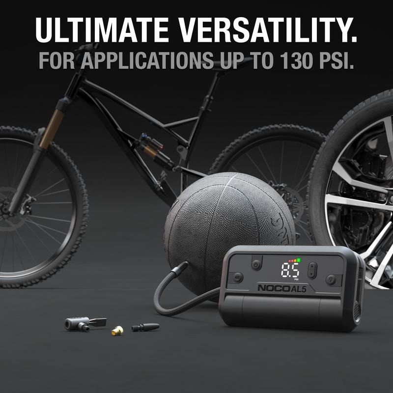 NOCO Air AL5: UltraFast Cordless Tire Inflator – Battery-Powered Air Compressor – 17 SLPM Airflow Inflates 0–40 PSI in 7 Minutes