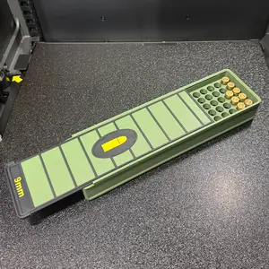 RoundReady Pro 100-Round Box - Secure Storage & Stackable Design with Customizable Lid & Snap-In Side Labels